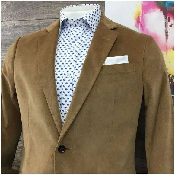 STAFFORD Mens‎ Corduroy Blazer Sport Coat Casual Jacket Size 42R Classic Suit